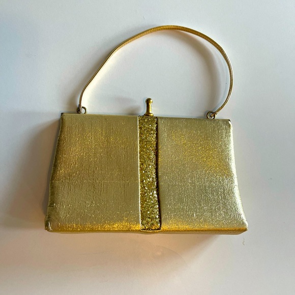 Handbags - Gold Clutch Wristlet